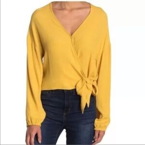 Madewell “Raelynn” Long Sleeve Wrap Top